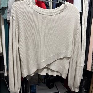 lululemon athletica Cream Crew Neck Sweater